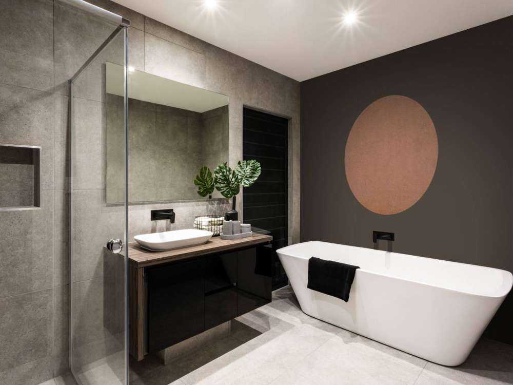 Struktur aus Beton in Terrakotta Farben