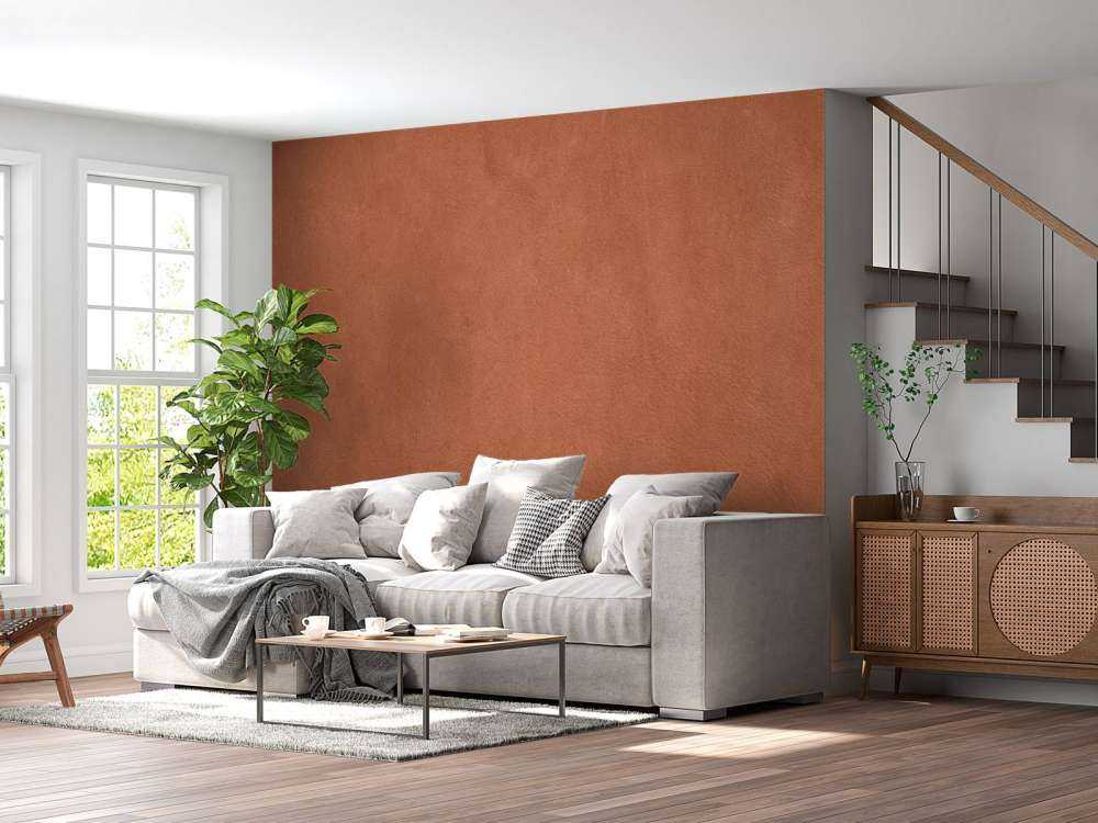 Lederstruktur in Terrakotta Farben