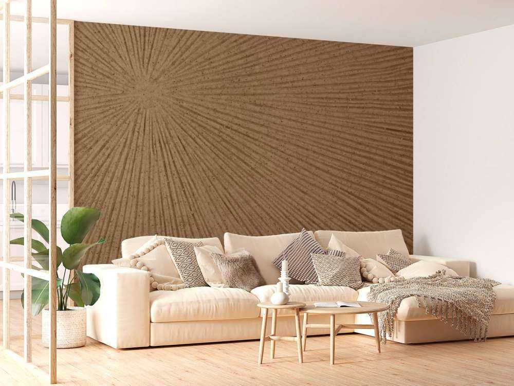 Struktur mit Linien Sonne in goldbraun
