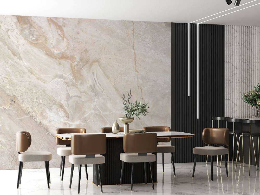 Beigefarbener Marmorstein