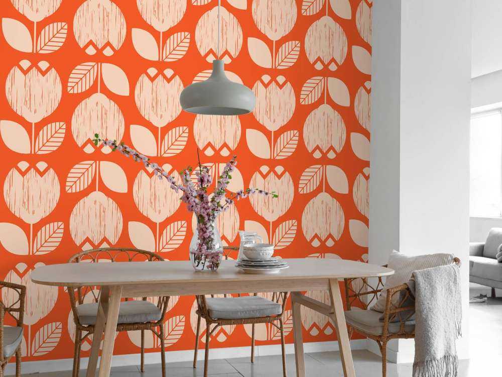 Retro Blumen muster