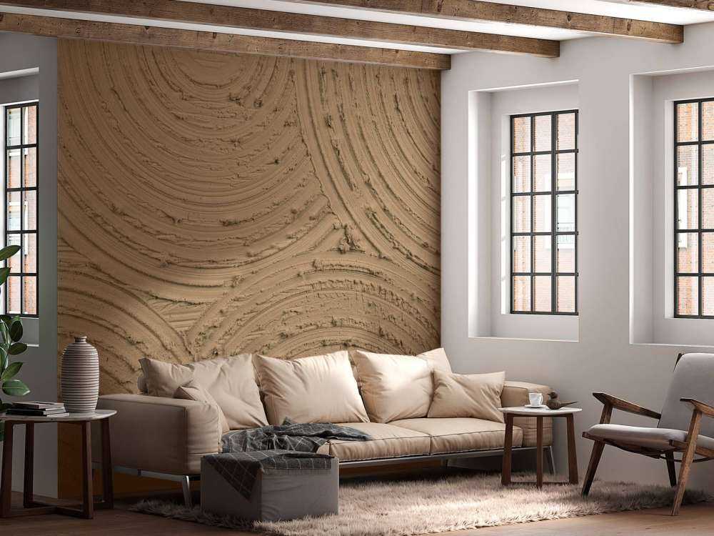 Zen-Kreise grobe Struktur in goldbraun