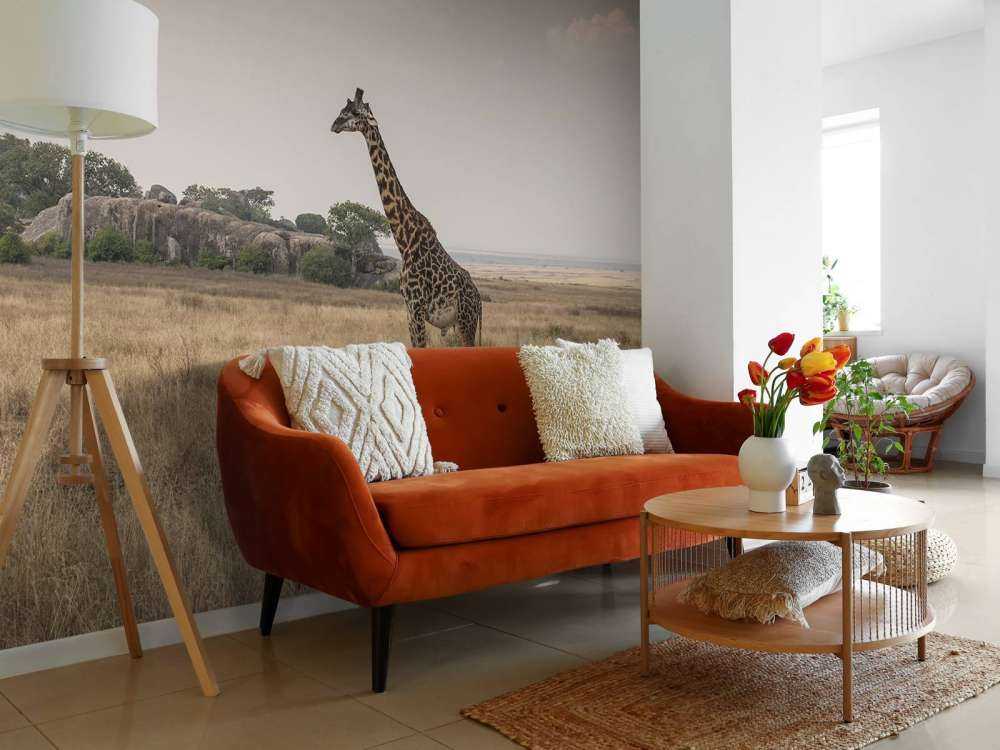Giraffe in der Savanne