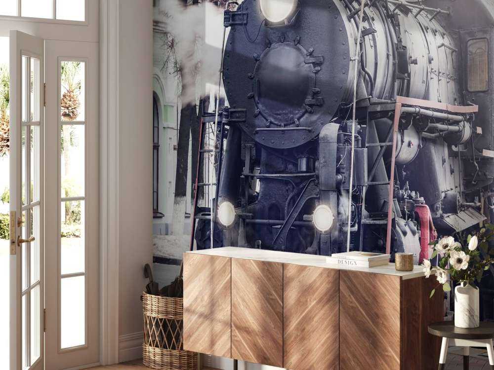 Dampfzug mit dampfendem Dampf