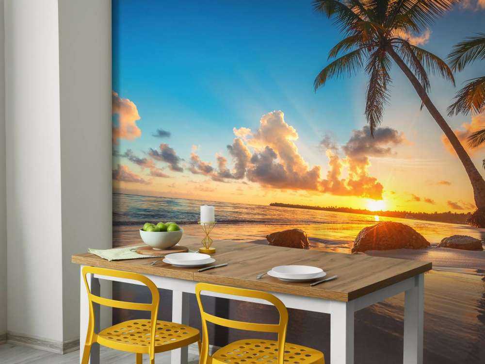 Palmen bei Sonnenuntergang