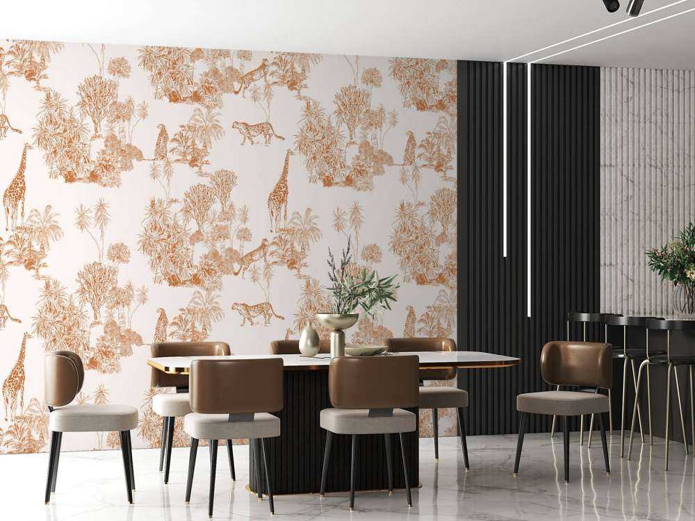 Geparden und Giraffe