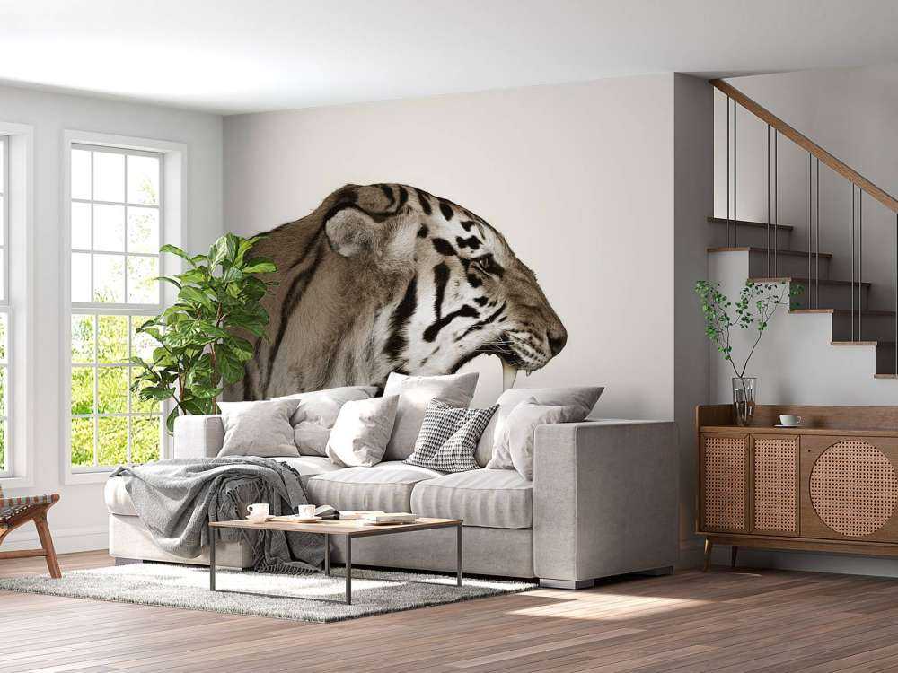 Brüllender Tiger cremefarben