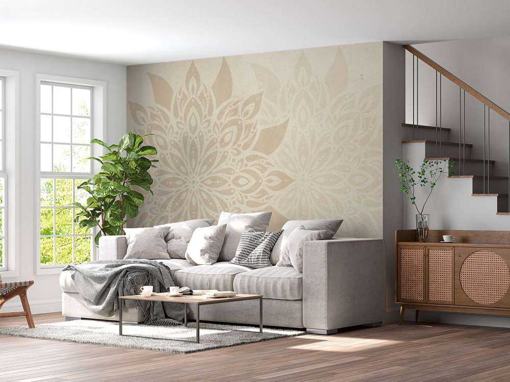 Beige Mandala Doppelt