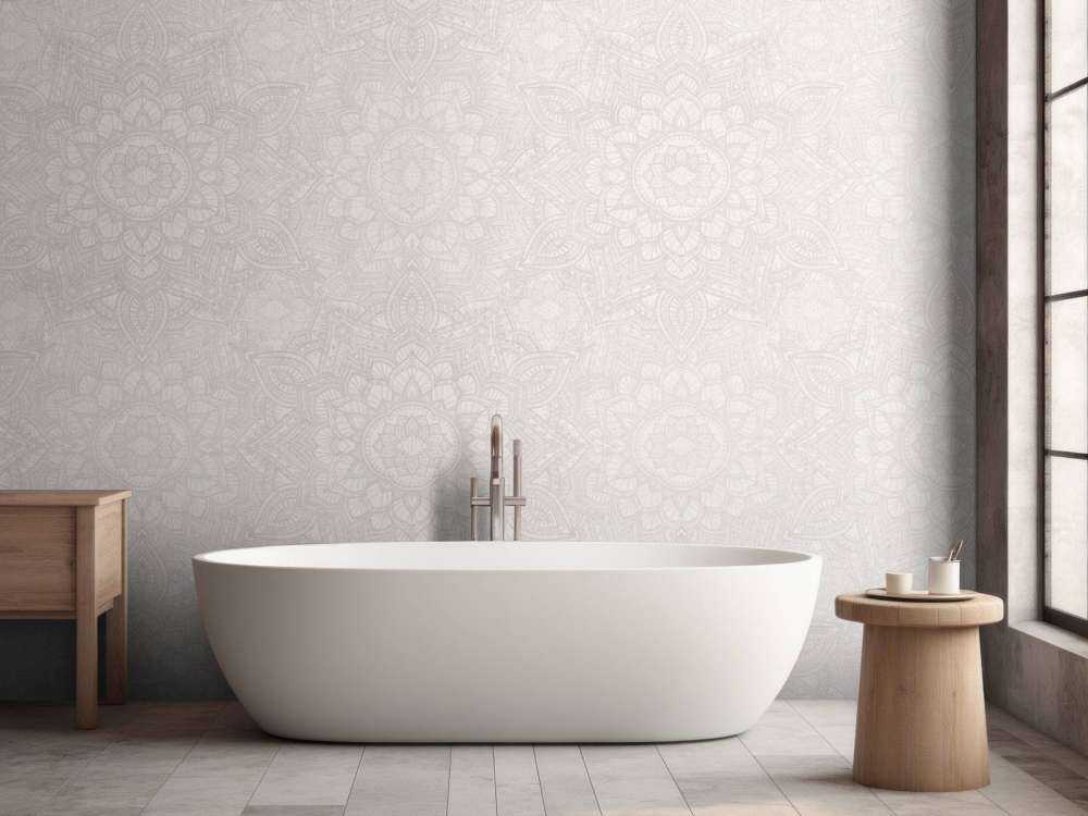 Boho Golden Mandala - neutral grau