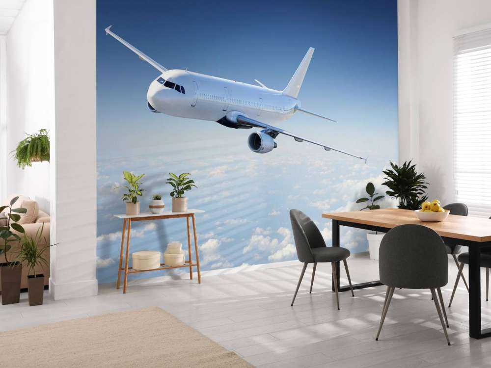 Flugzeug über den Wolken