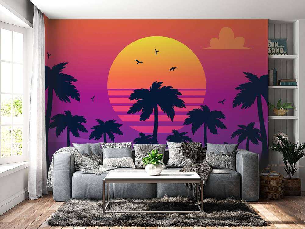 Illustration eines Sonnenuntergangs