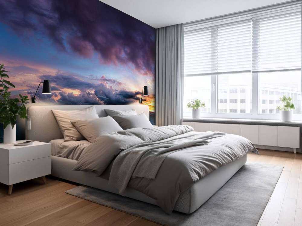 Sonnenuntergang über einem Berg