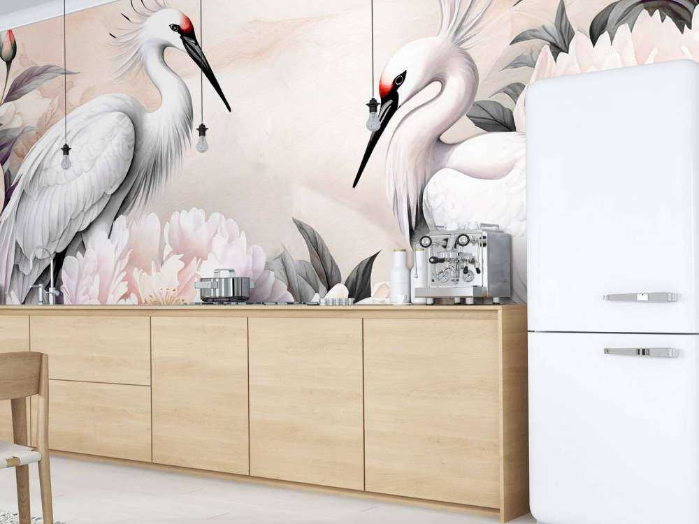 Störche Romantik Pink