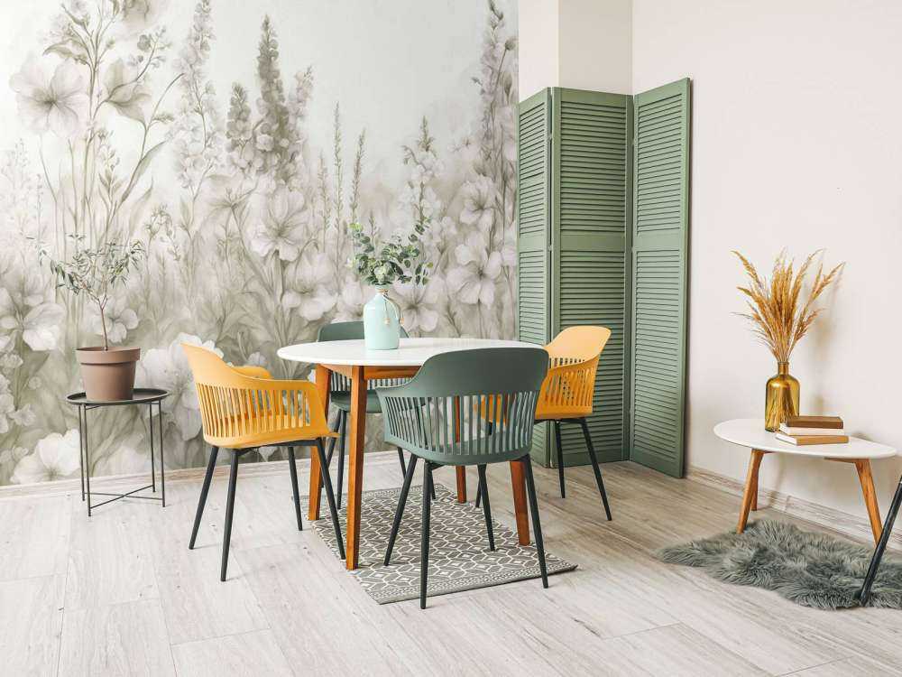 Zarter englischer Garten - taupe