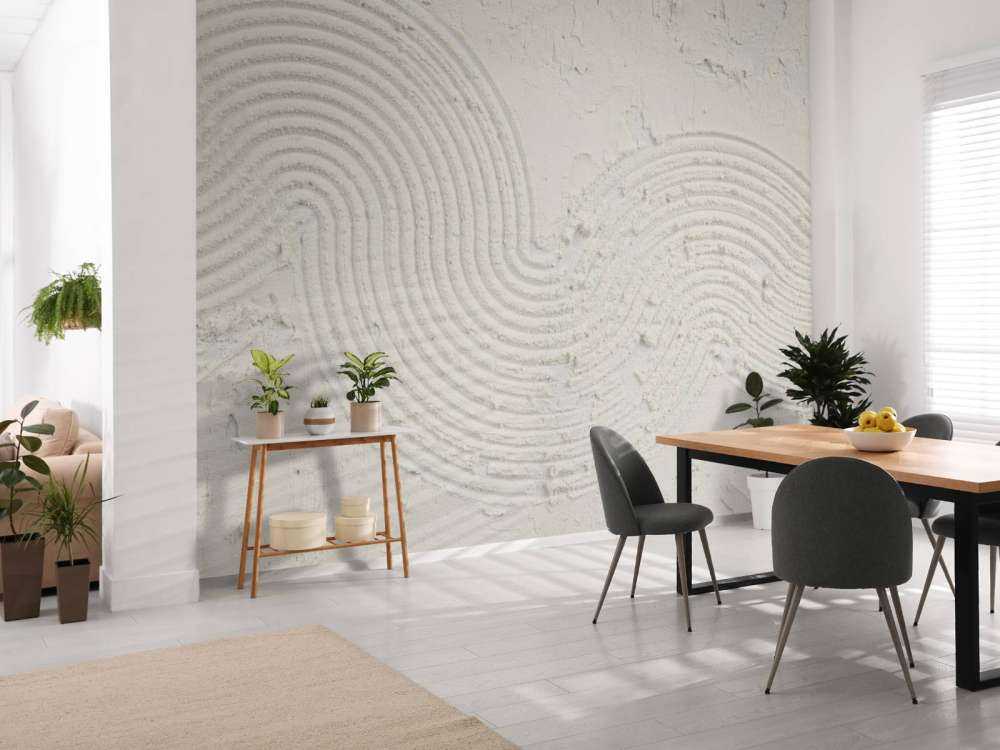 Texturkunst in Off-White