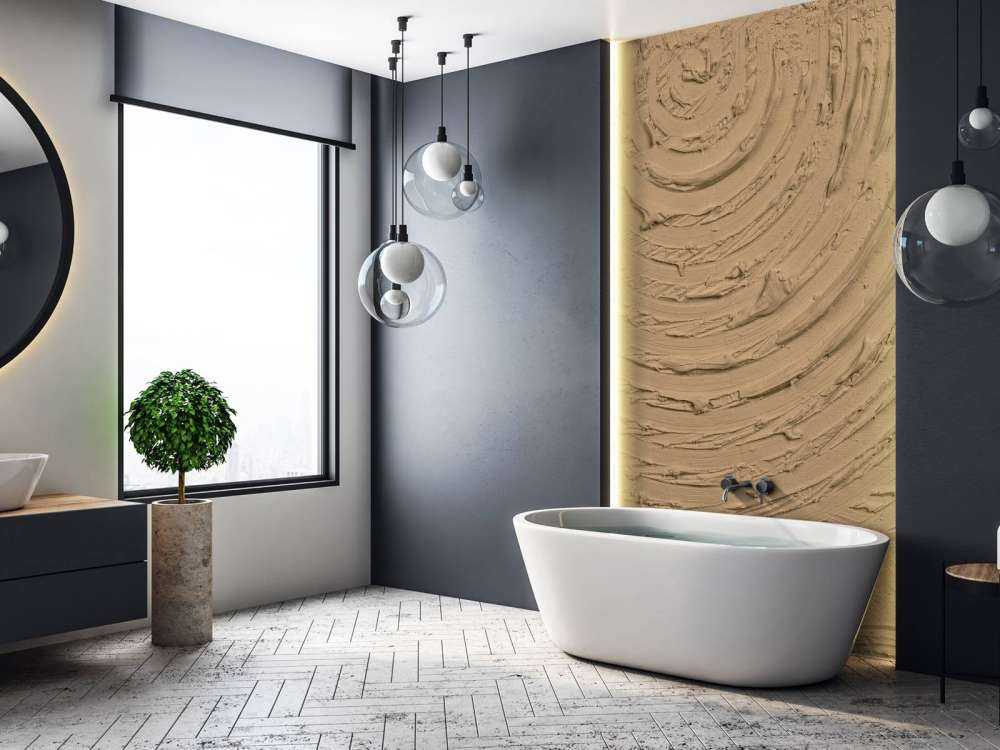 Runde Formen und Linien in Goldbraun