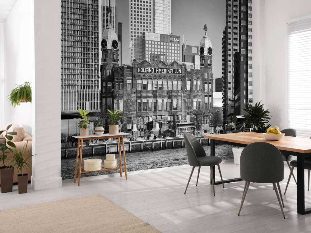 Hotel New York in schwarz-weiß Rotterdam 