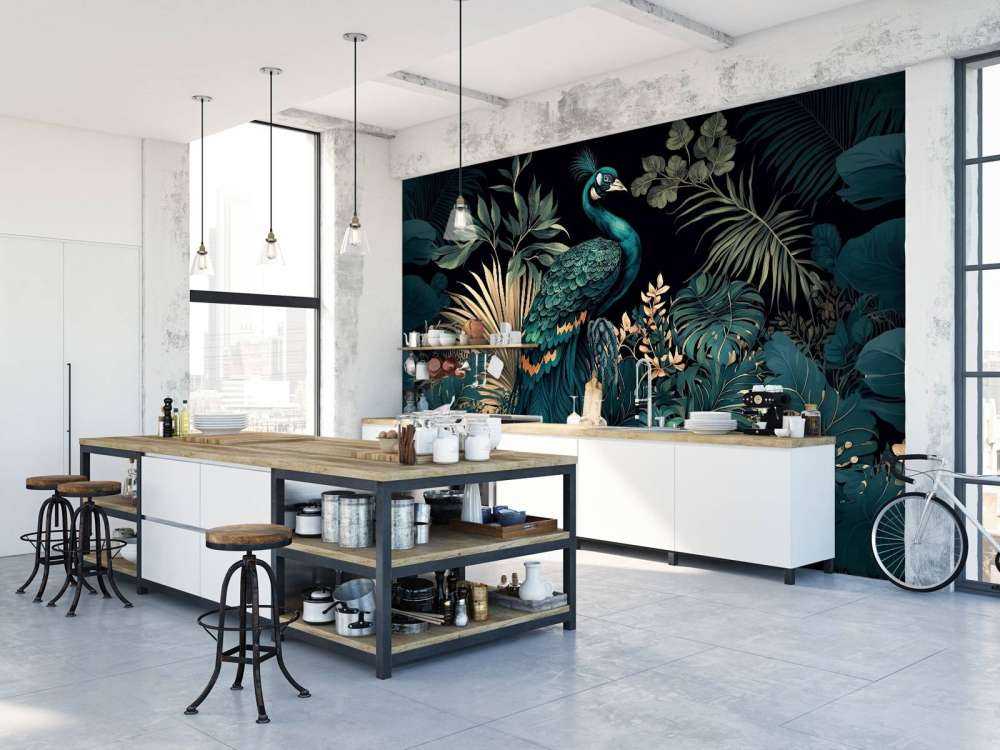 Nächtliche Schönheit des Pfauens