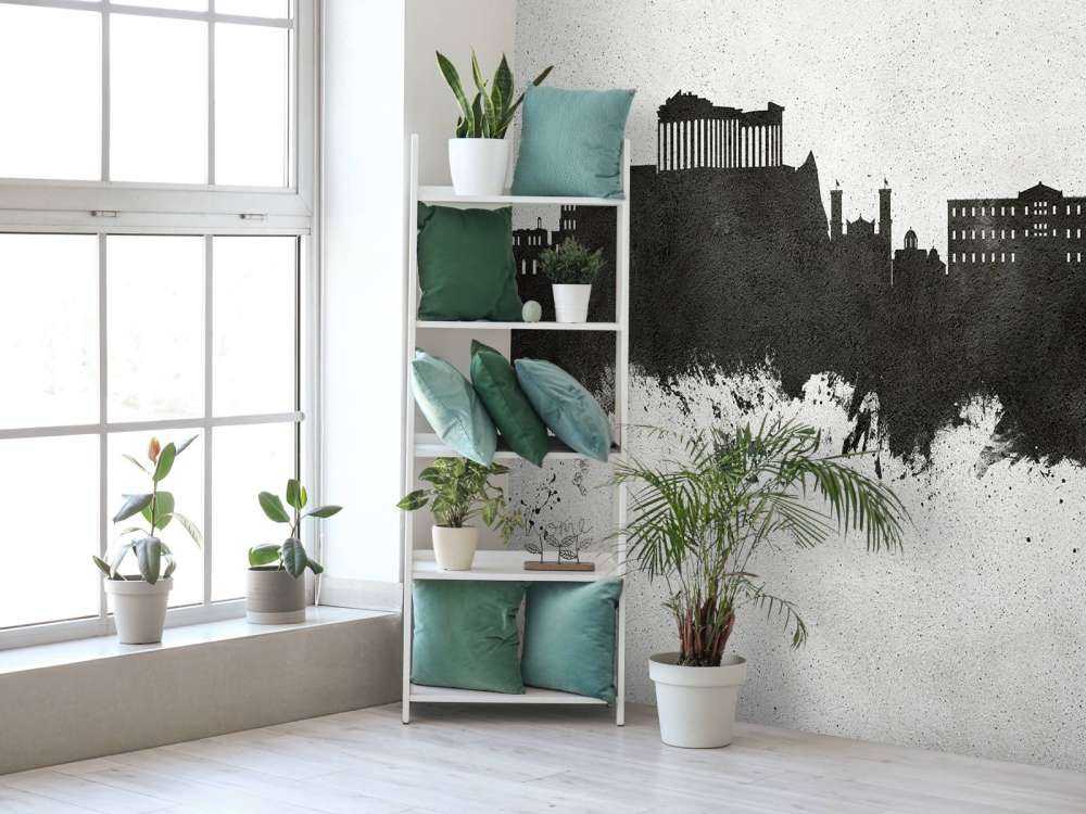 Aquarell-Skyline, Athen