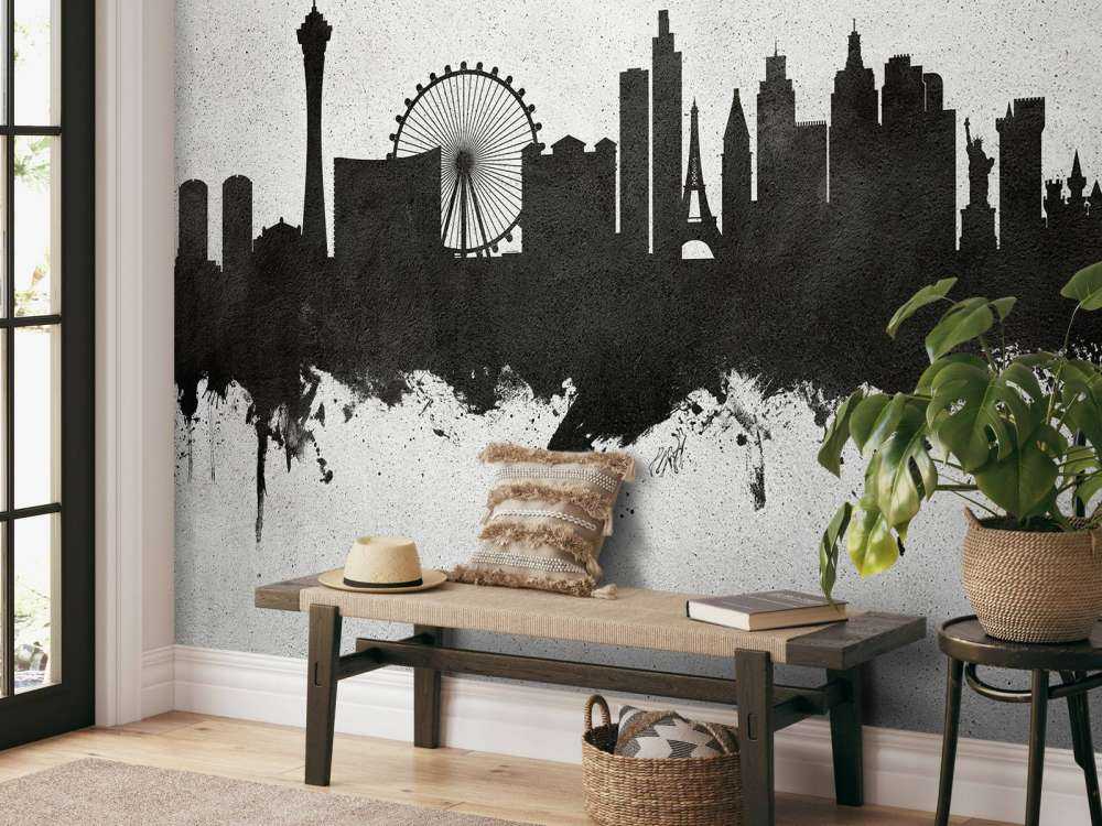 Aquarell-Skyline, Las Vegas