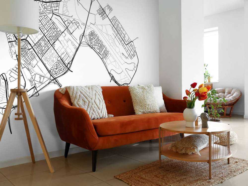 Karte Amsterdam Ost, weiß