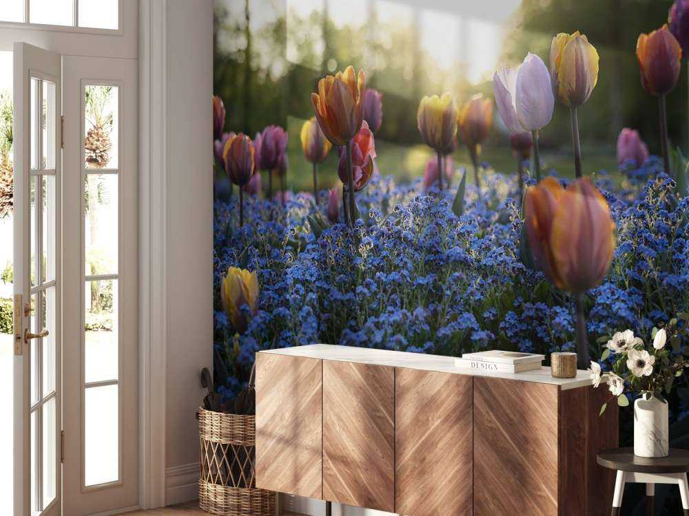 Heiteres Tulpenfeld