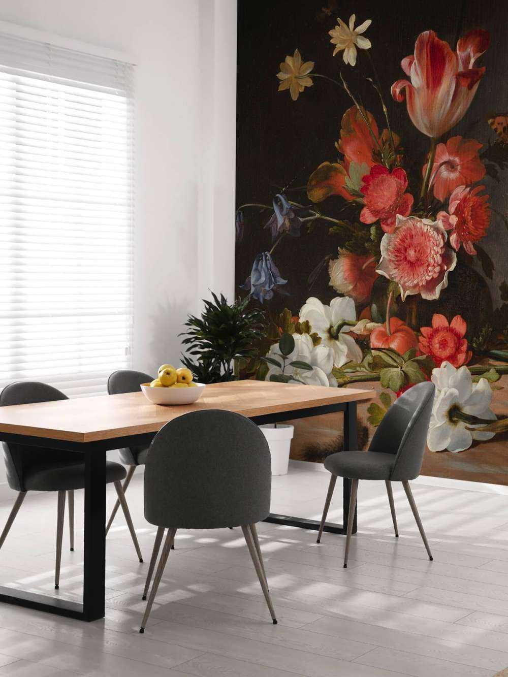 Stilleben mit einem Strauss in Entwicklung