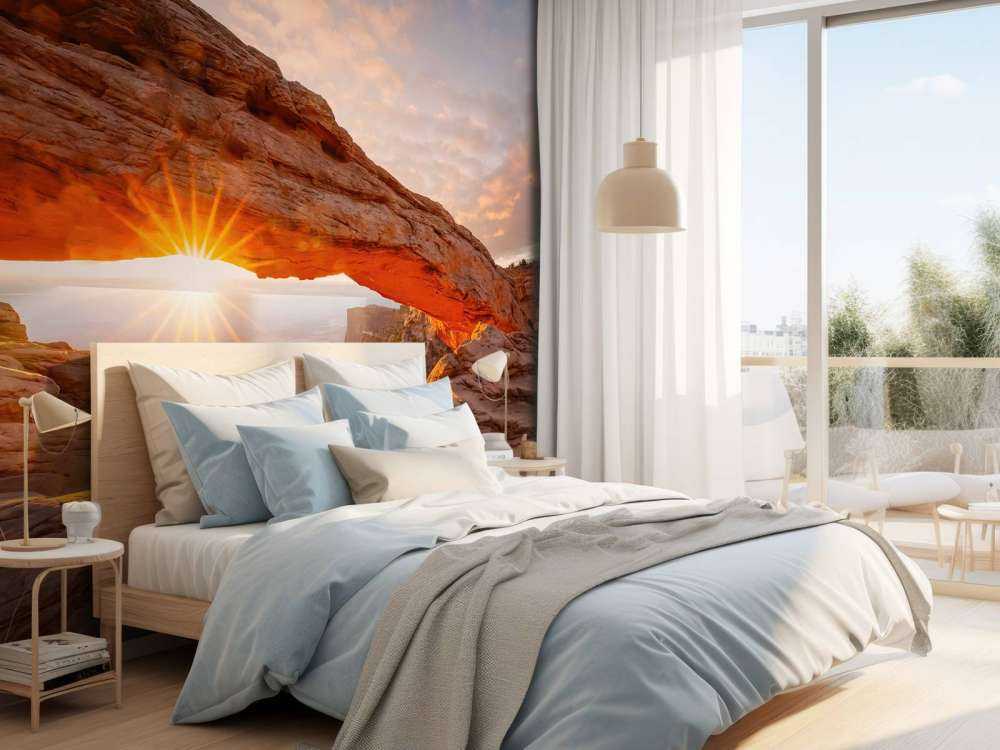 Sonnenuntergang zwischen Felsen