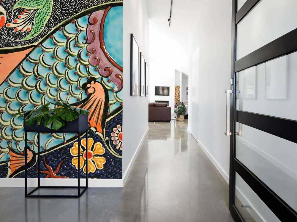 Mosaikfisch auf Fototapete
