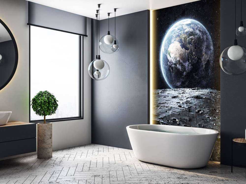 Mond und Erde