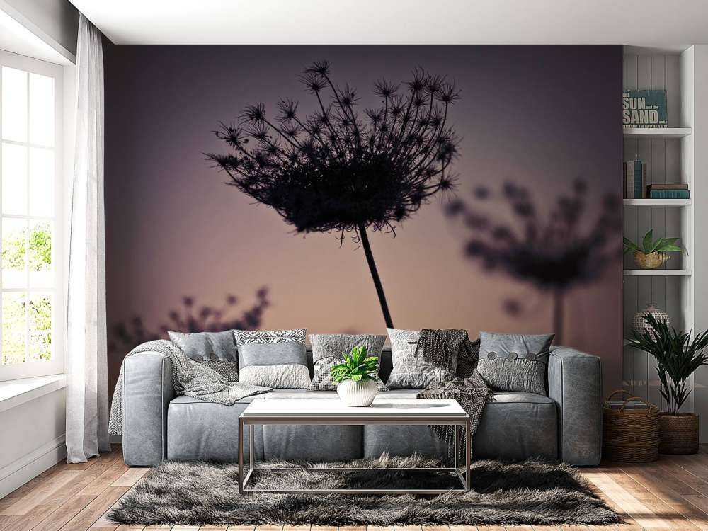 Silhouette von Blumen