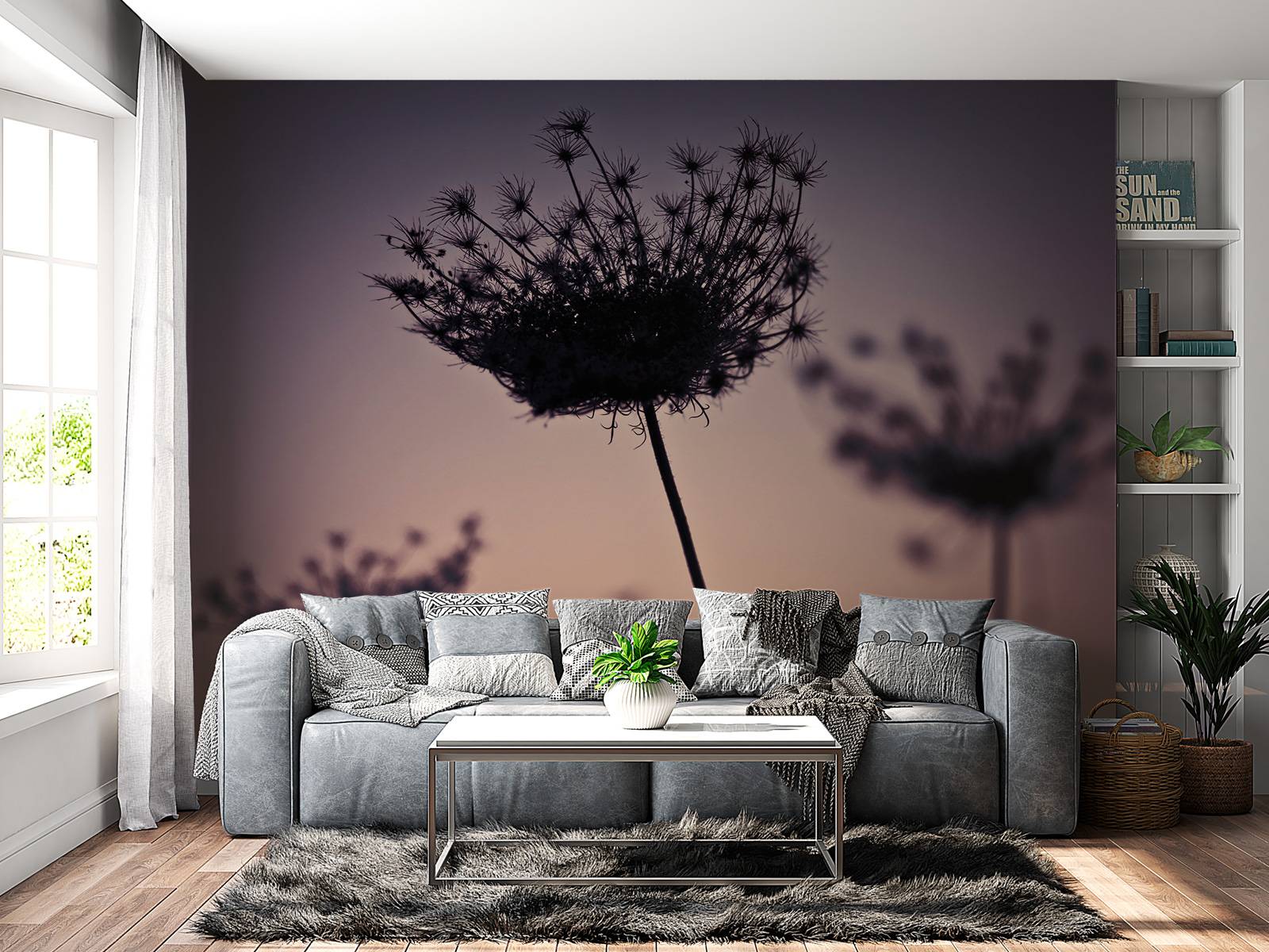 Silhouette von Blumen