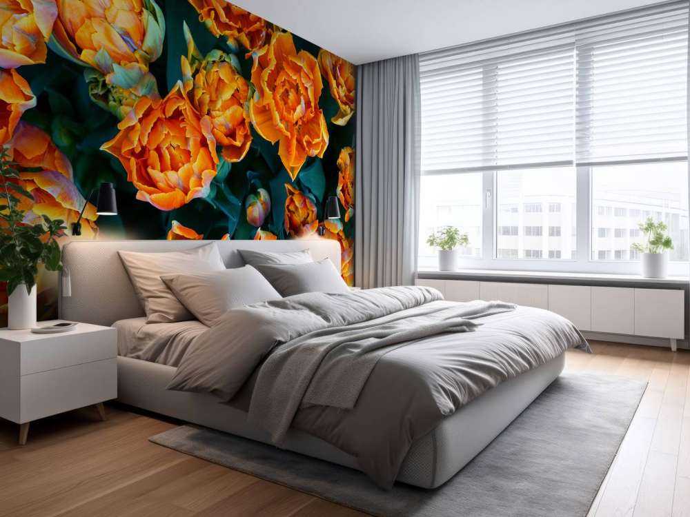 Nahaufnahme orangefarbene Tulpen
