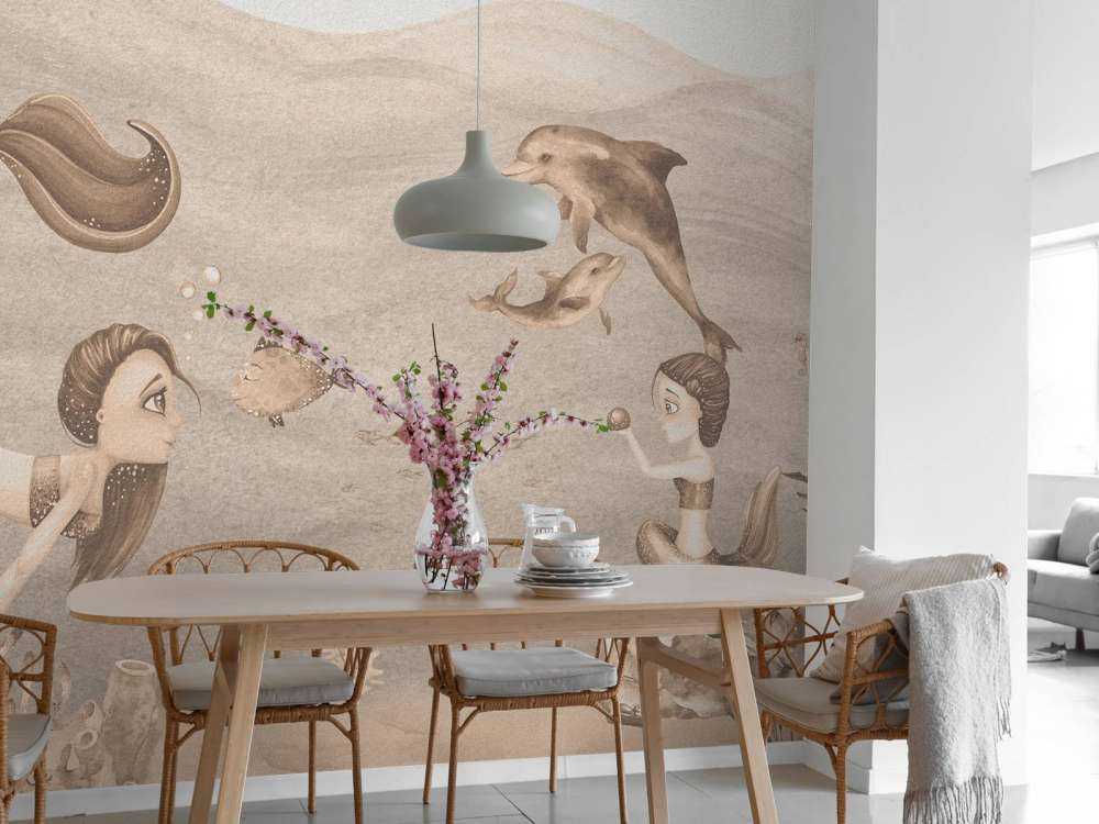 Meerjungfrauenwelt in Taupe