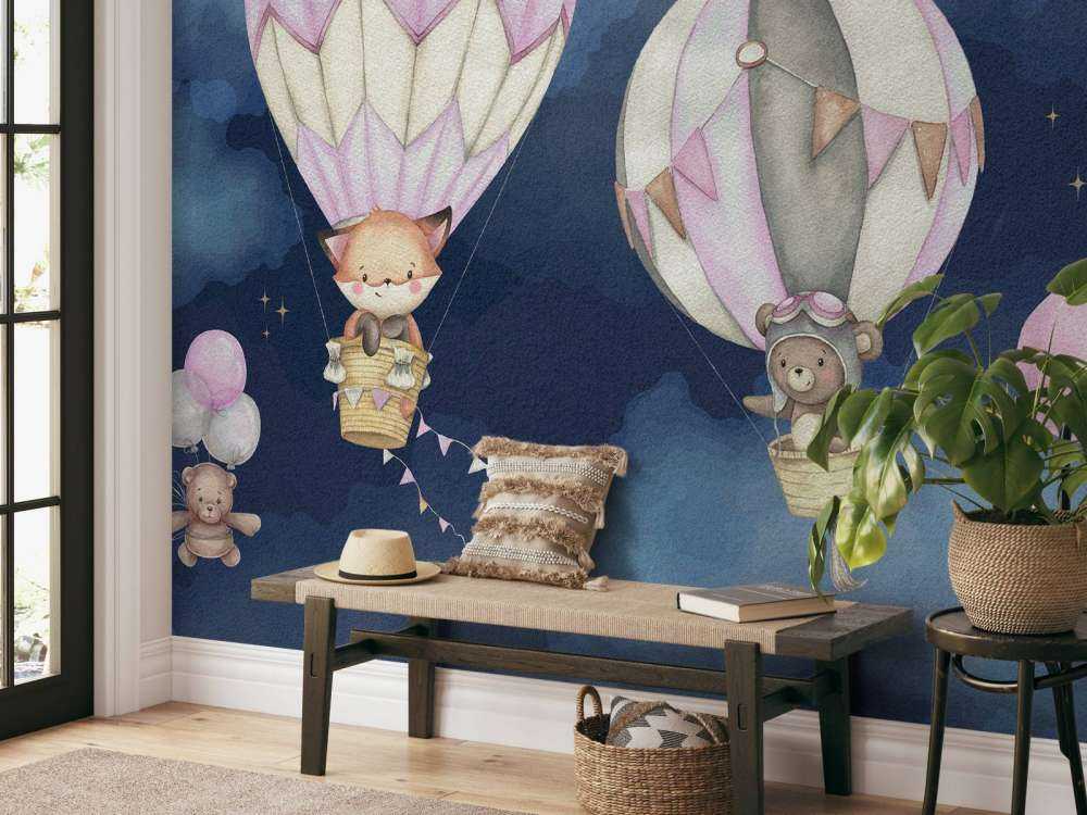 Fliegende Tiere rosa