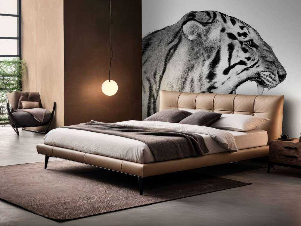 Brüllender Tiger weiß