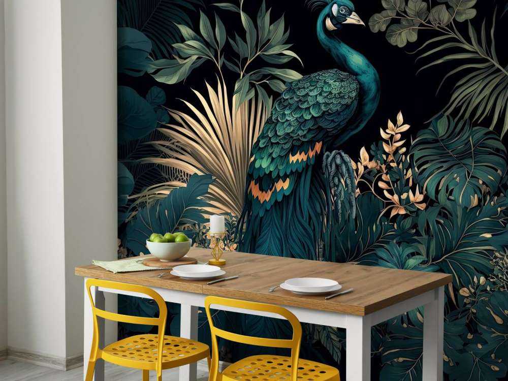 Nächtliche Schönheit des Pfauens