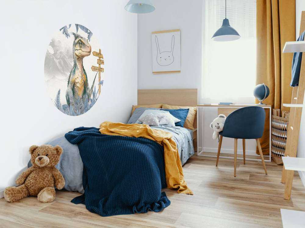 Baby-Velociraptor im blauen Dschungel