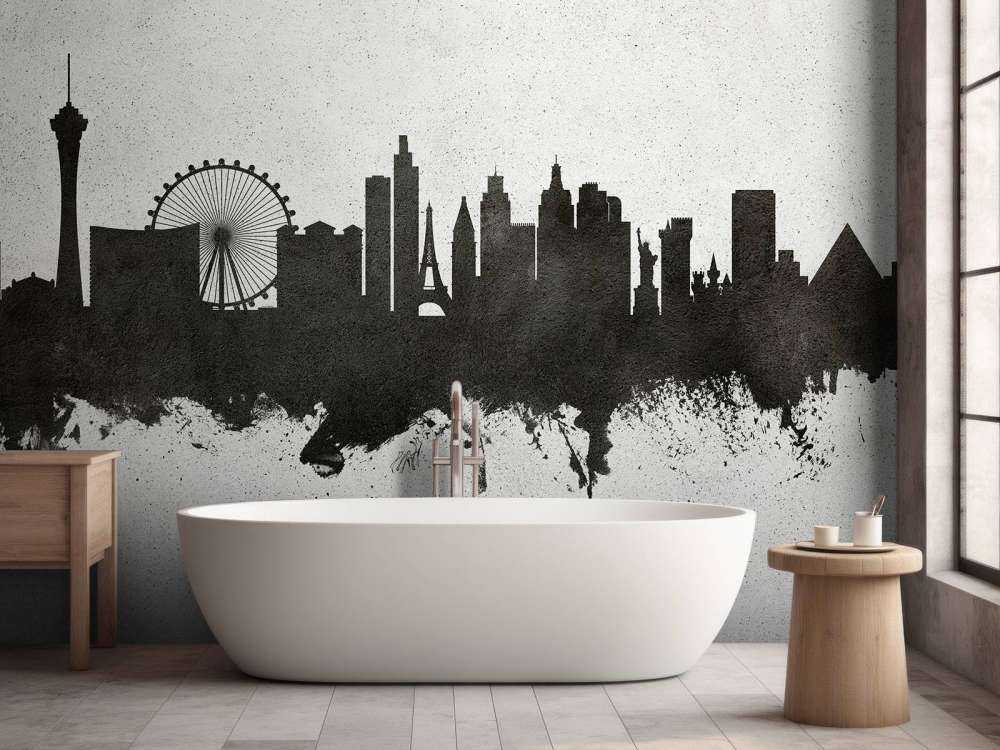 Aquarell-Skyline, Las Vegas