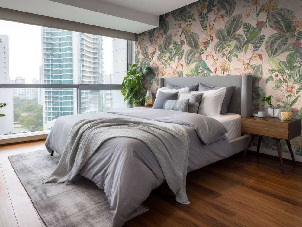 Tropical Jungle Vögel & Papageien - zartrosa