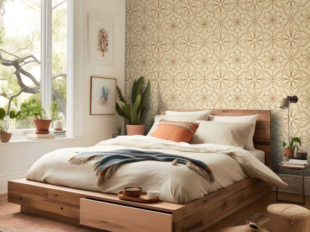 Blumen im Retro Stil