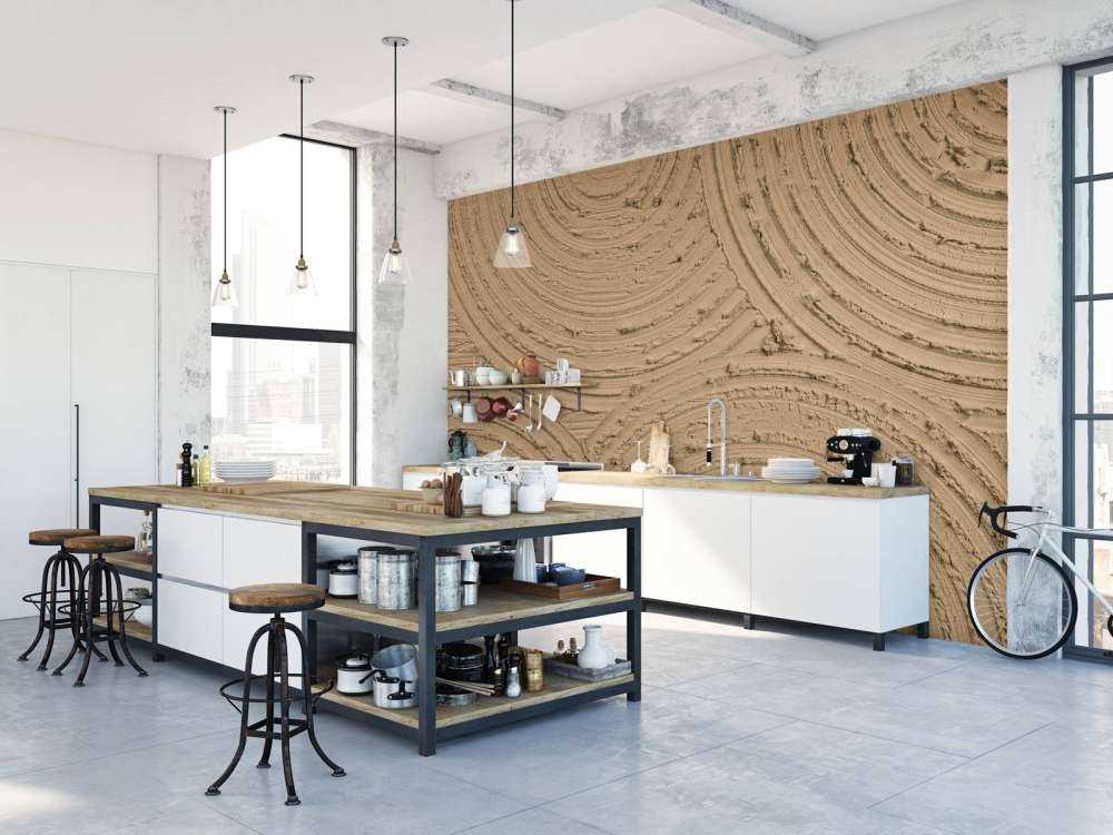Zen-Kreise grobe Struktur in goldbraun
