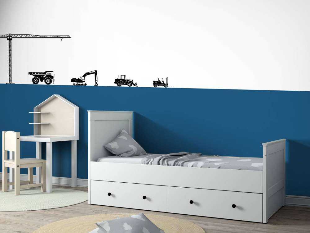 Silhouetten von Arbeitsfahrzeugen