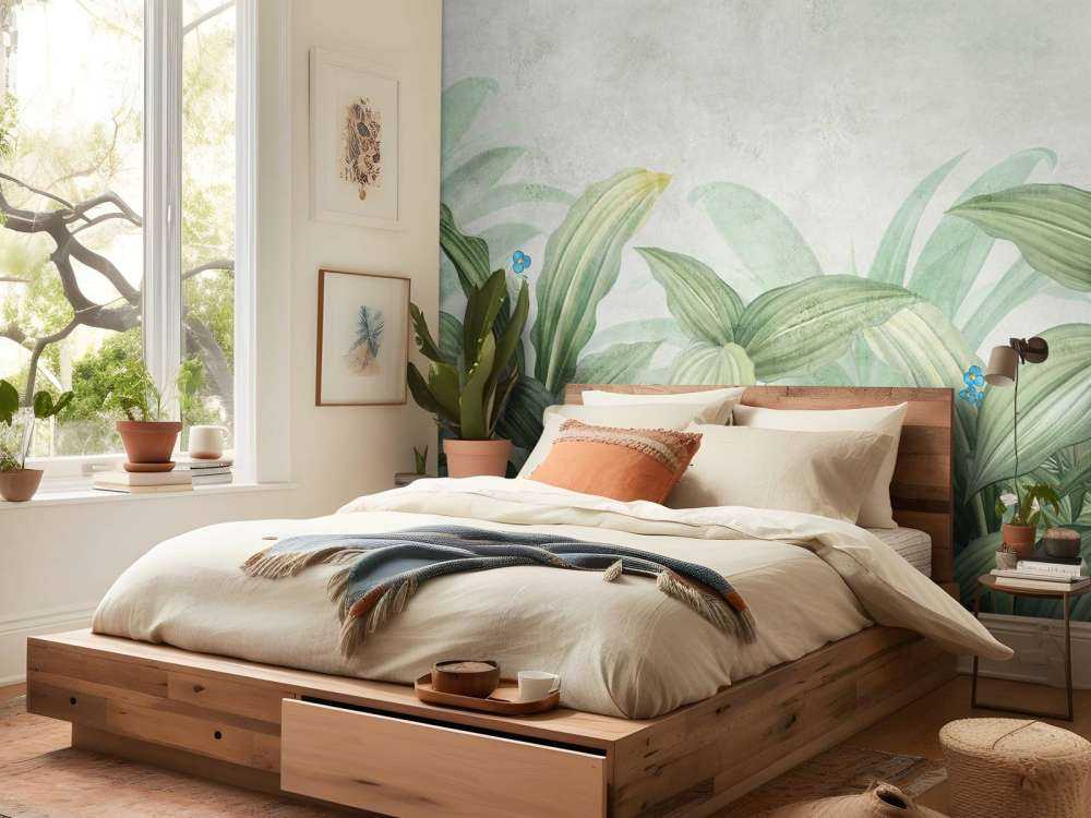 Buntes Gras mit Blumen