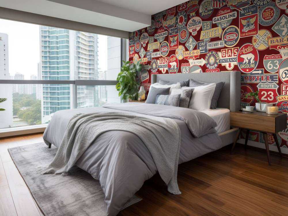 Amerikanische Werbeschilder