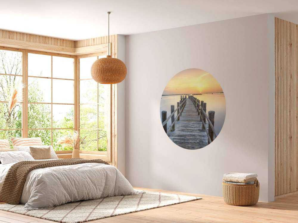 Anlegestelle bei Sonnenuntergang