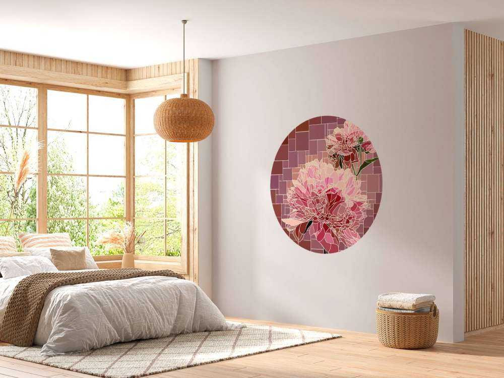 Rosa Blumen Mosaik