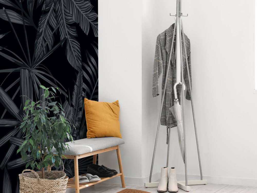 Tropische schwarze Blätter