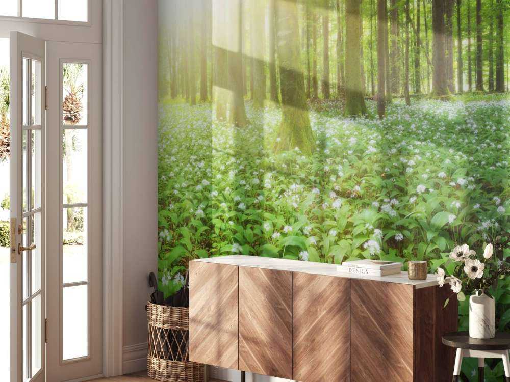 Wilder Wald mit Sonnenaufgang