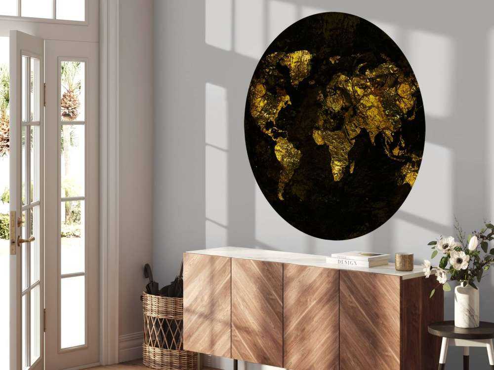 Weltkarte Gold